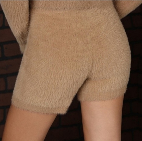 Hidden Brand Faux Fur Teddy Furry Bike Shorts Sz S - Picture 2 of 5